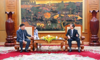 Chủ tịch UBND tỉnh Bắc Ninh Phạm Hoàng Sơn làm việc với lãnh đạo Tập đoàn Seojin System (Hàn Quốc)